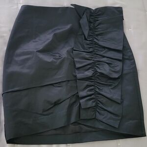 &OtherStories Black Ruched Mini Skirt Size 4